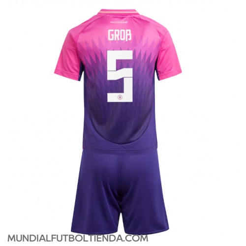 Camiseta Alemania Pascal Gross #5 Segunda Equipación Replica Eurocopa 2024 para niños mangas cortas (+ Pantalones cortos)